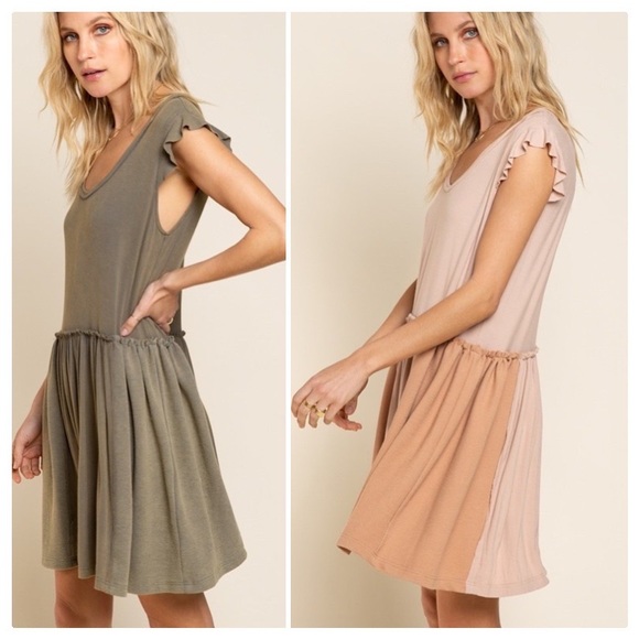 POL Caramel Cream Easy Wear Swing Dress - Picture 4 of 11